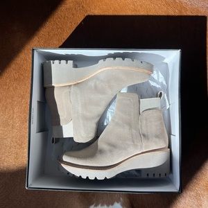 Dolce Vita Huey Booties in Almond Suede